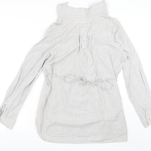 Internationale Womens Silver   Shirt Dress  Size 14