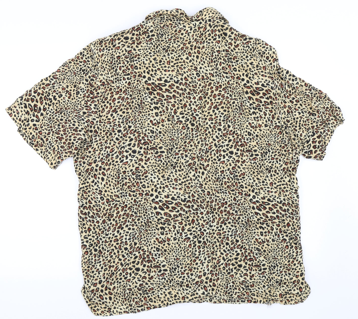 Vision of London Womens Beige Animal Print  Basic Button-Up Size 20  - Leopard print