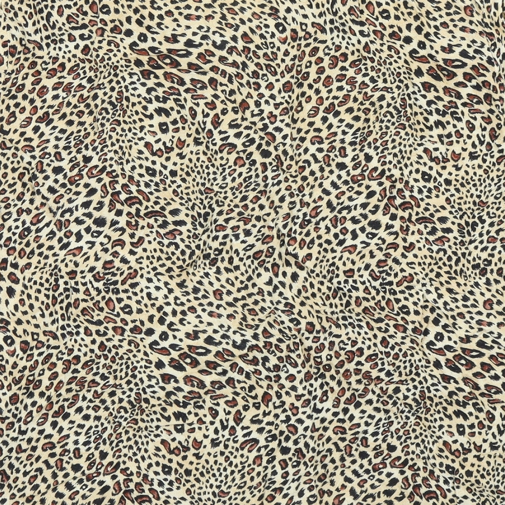 Vision of London Womens Beige Animal Print  Basic Button-Up Size 20  - Leopard print