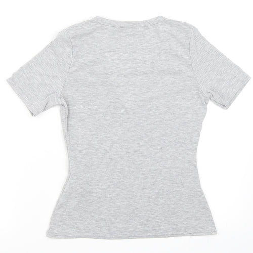 PRETTYLITTLETHING Womens Grey   Basic T-Shirt Size 6