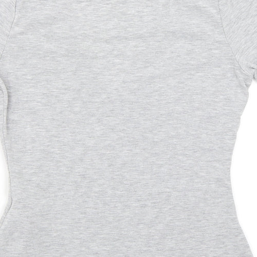 PRETTYLITTLETHING Womens Grey   Basic T-Shirt Size 6