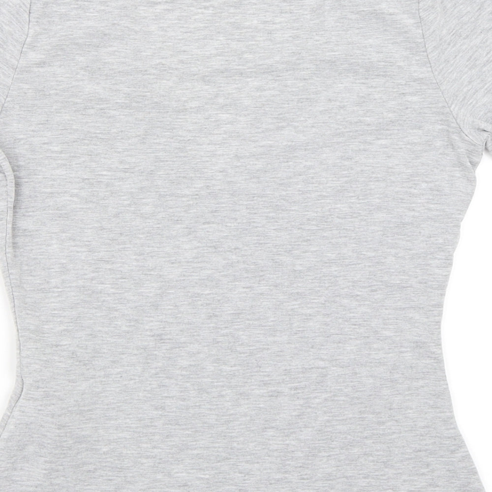 PRETTYLITTLETHING Womens Grey   Basic T-Shirt Size 6
