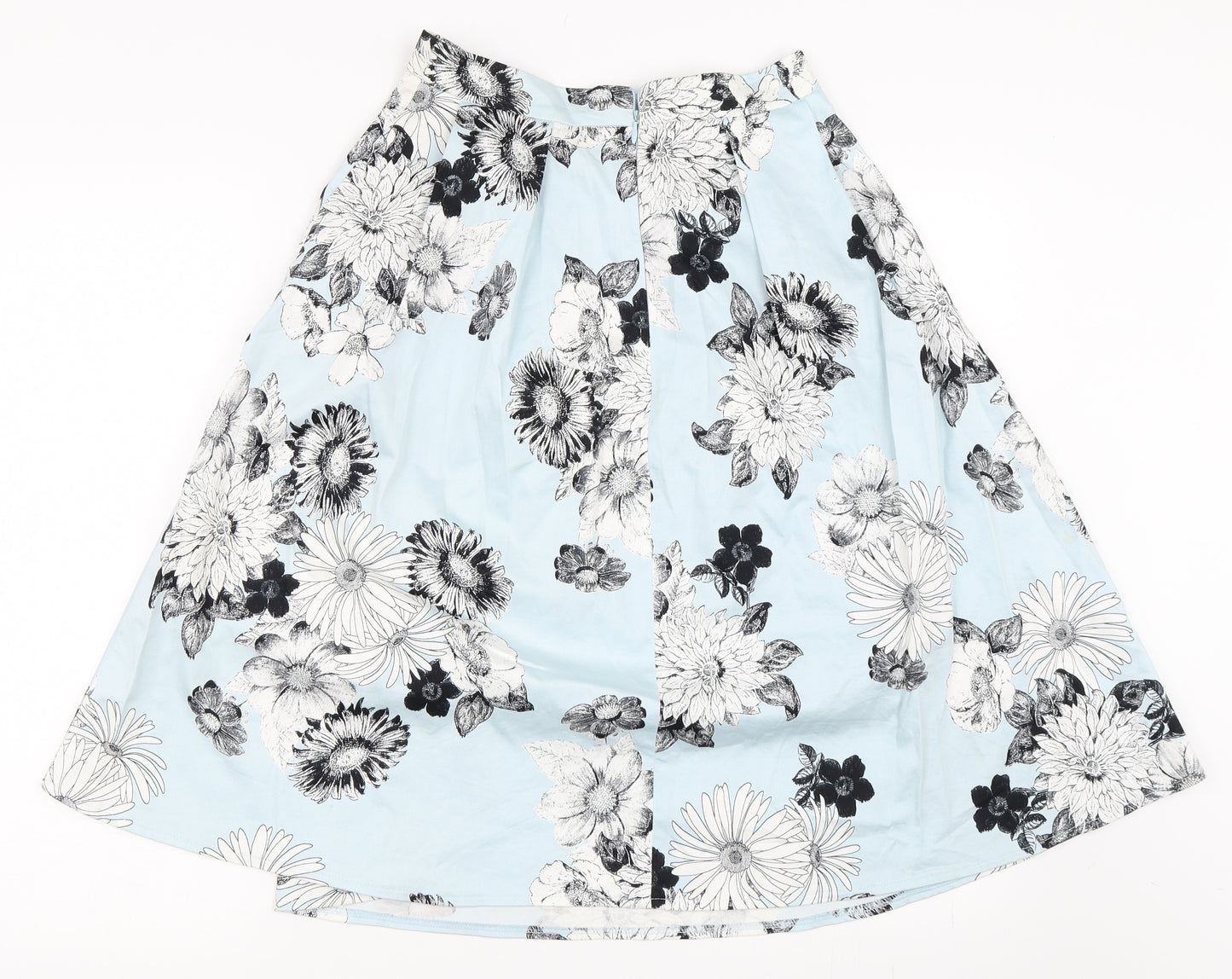 Miss Selfridge Womens Blue Floral  Flare Skirt Size 8