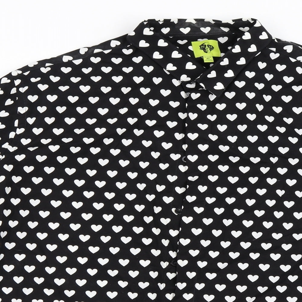Preworn Mens Black    Button-Up Size XL