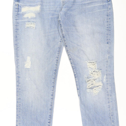 A.M London Womens Blue  Denim Mom Jeans Size 12 L30 in
