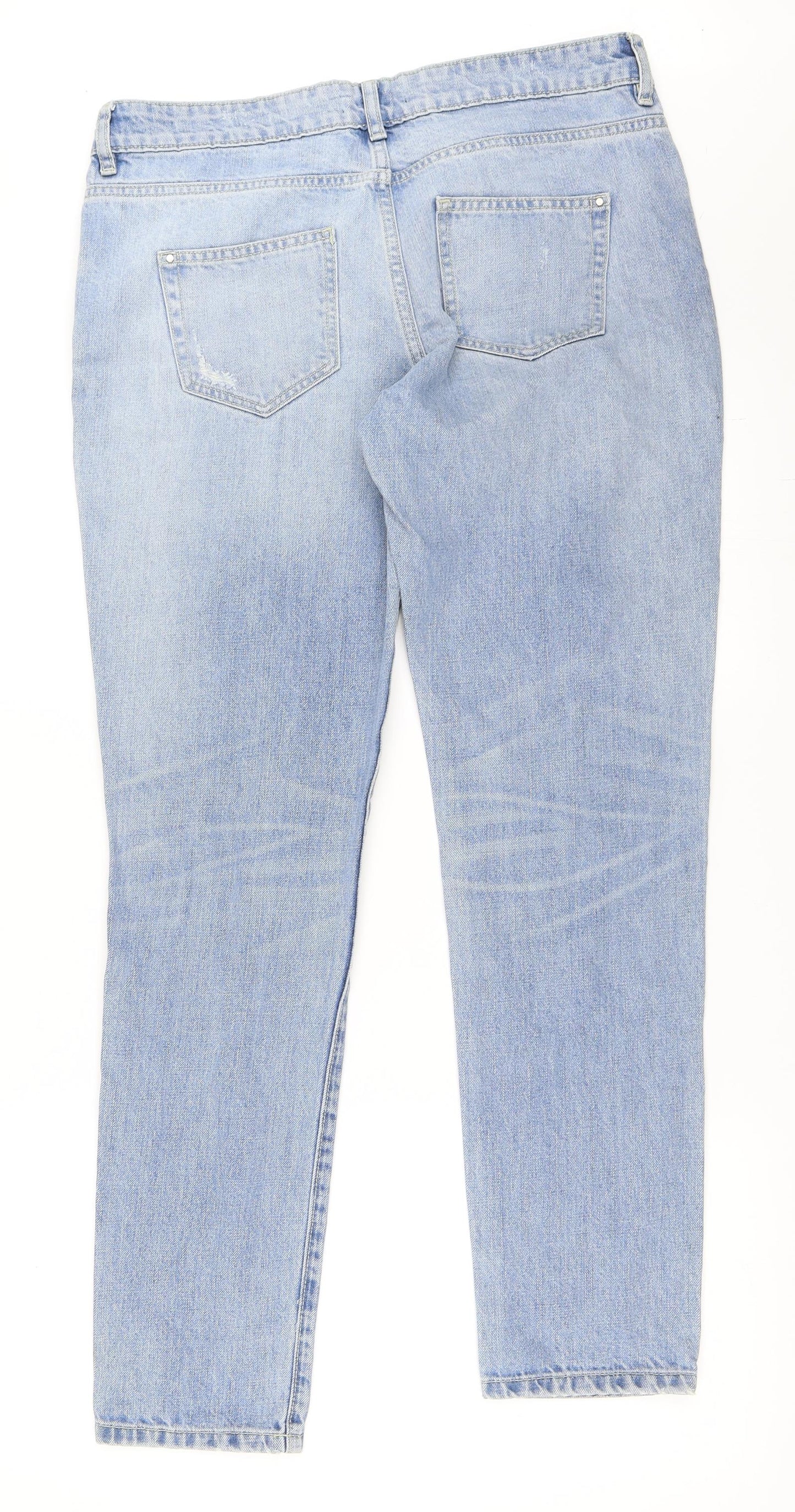 A.M London Womens Blue  Denim Mom Jeans Size 12 L30 in