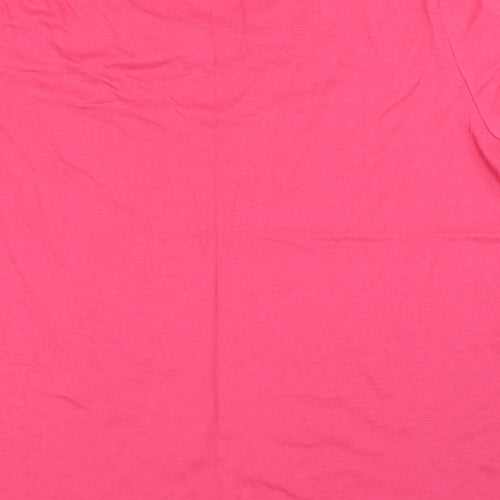 Bella Beau Womens Pink   Basic T-Shirt Size L