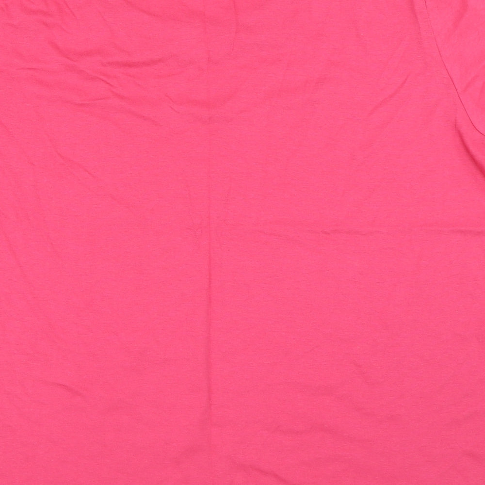 Bella Beau Womens Pink   Basic T-Shirt Size L