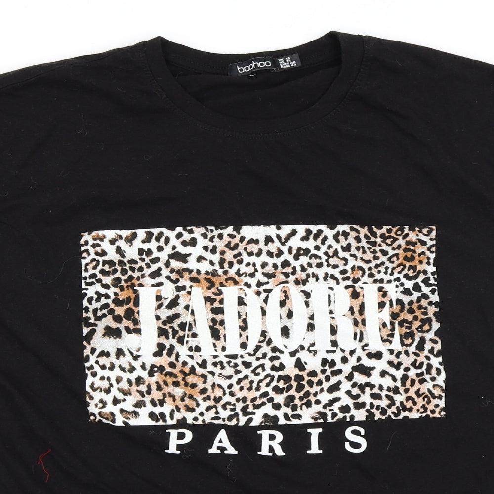 Boohoo Womens Black   Basic T-Shirt Size 18