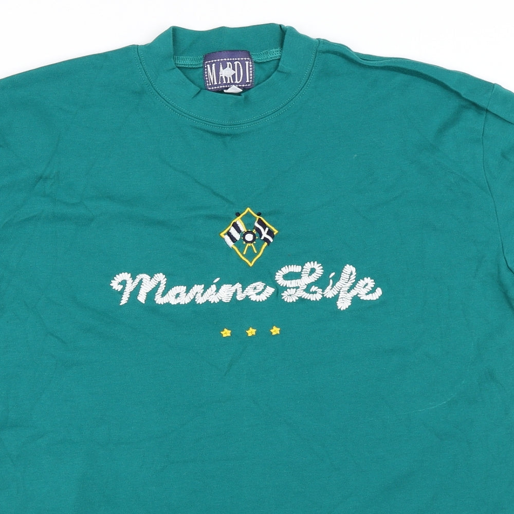Mardi Gras Mens Green    T-Shirt Size M