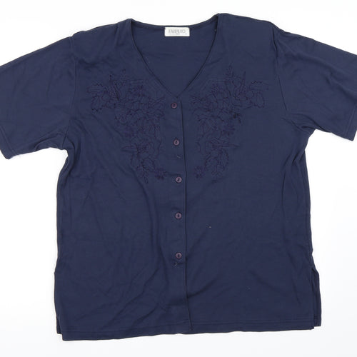 Fabrizo Womens Blue   Cardigan Jumper Size M
