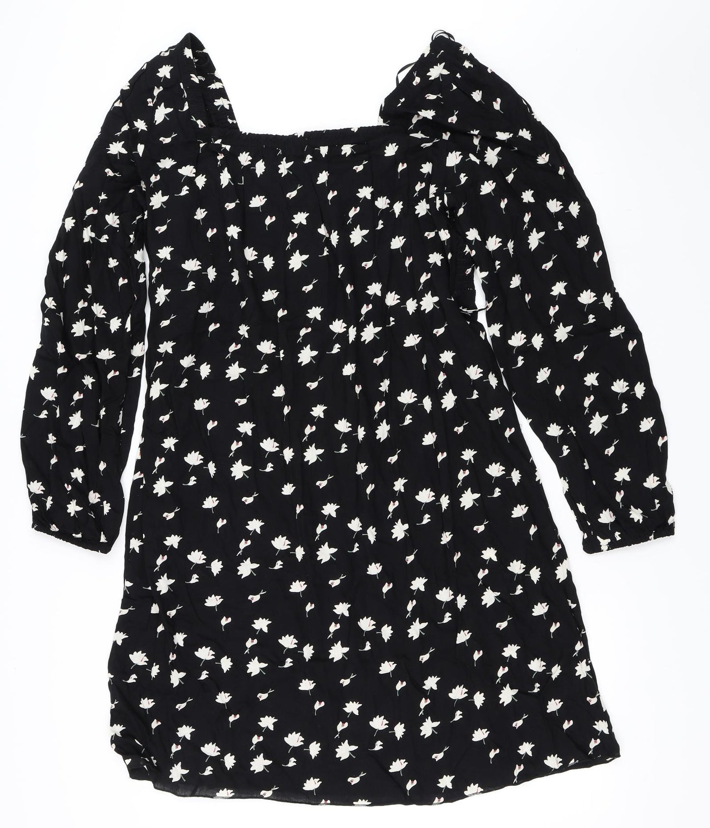 George Womens Black Floral  Skater Dress  Size 18
