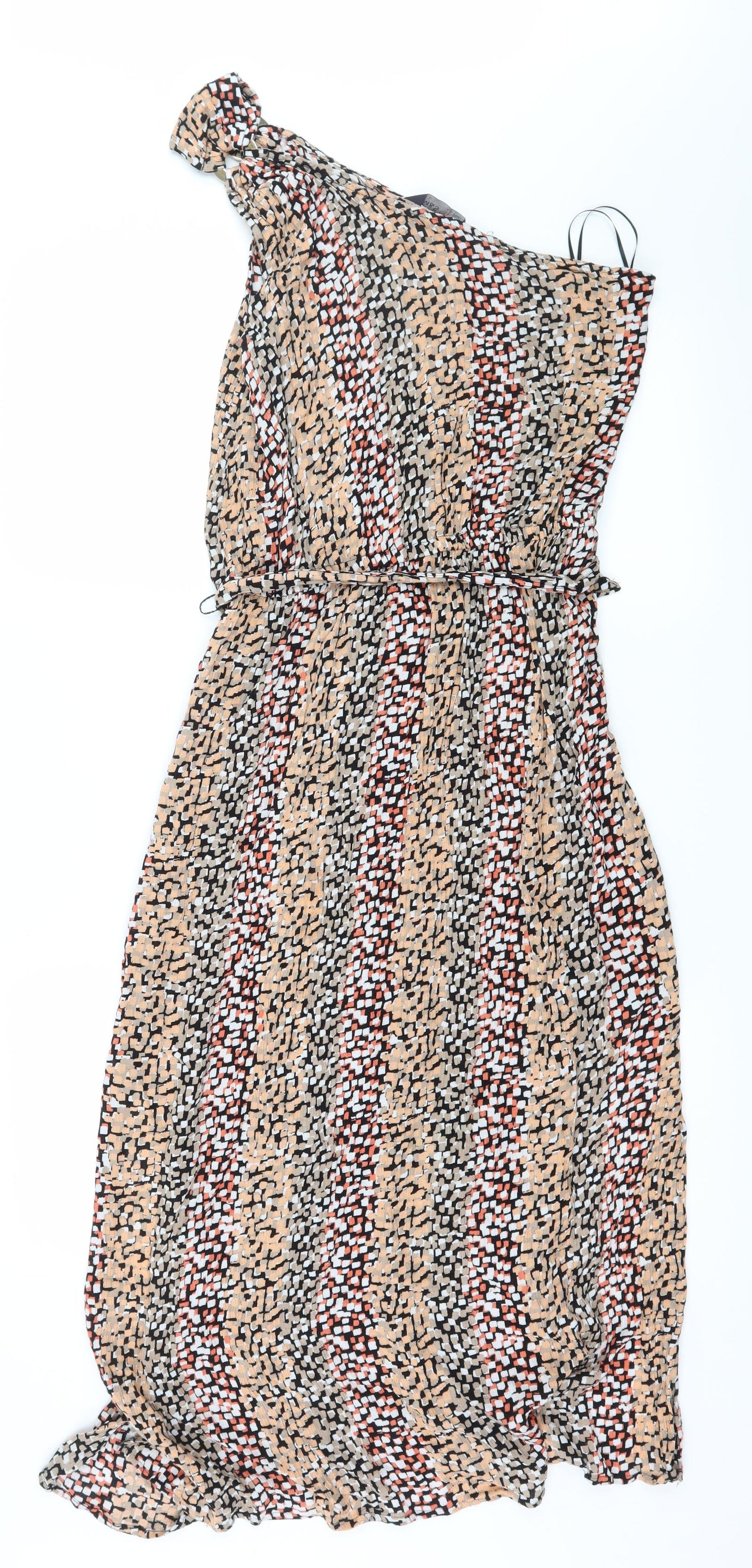 Marks and Spencer Womens Multicoloured Geometric  Slip Dress  Size 12