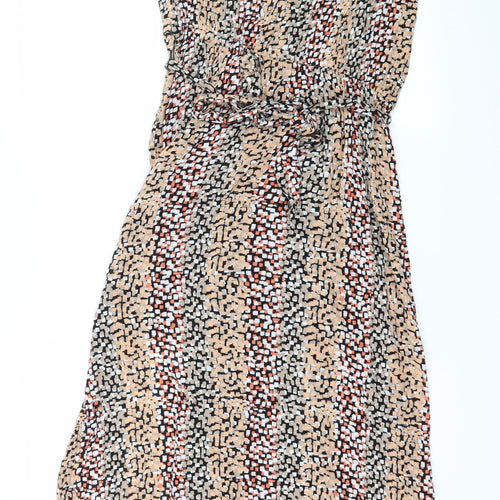 Marks and Spencer Womens Multicoloured Geometric  Slip Dress  Size 12
