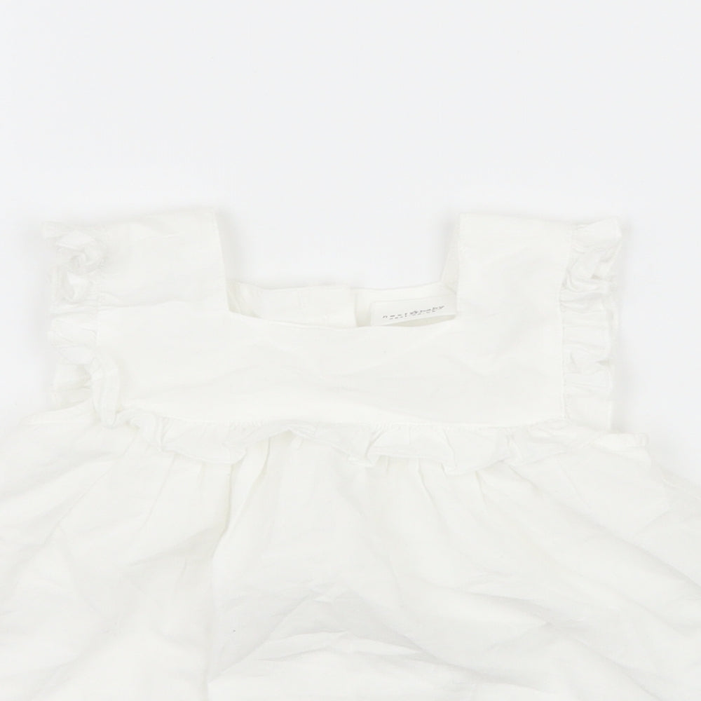 NEXT Girls White   Basic Blouse Size 6-9 Months
