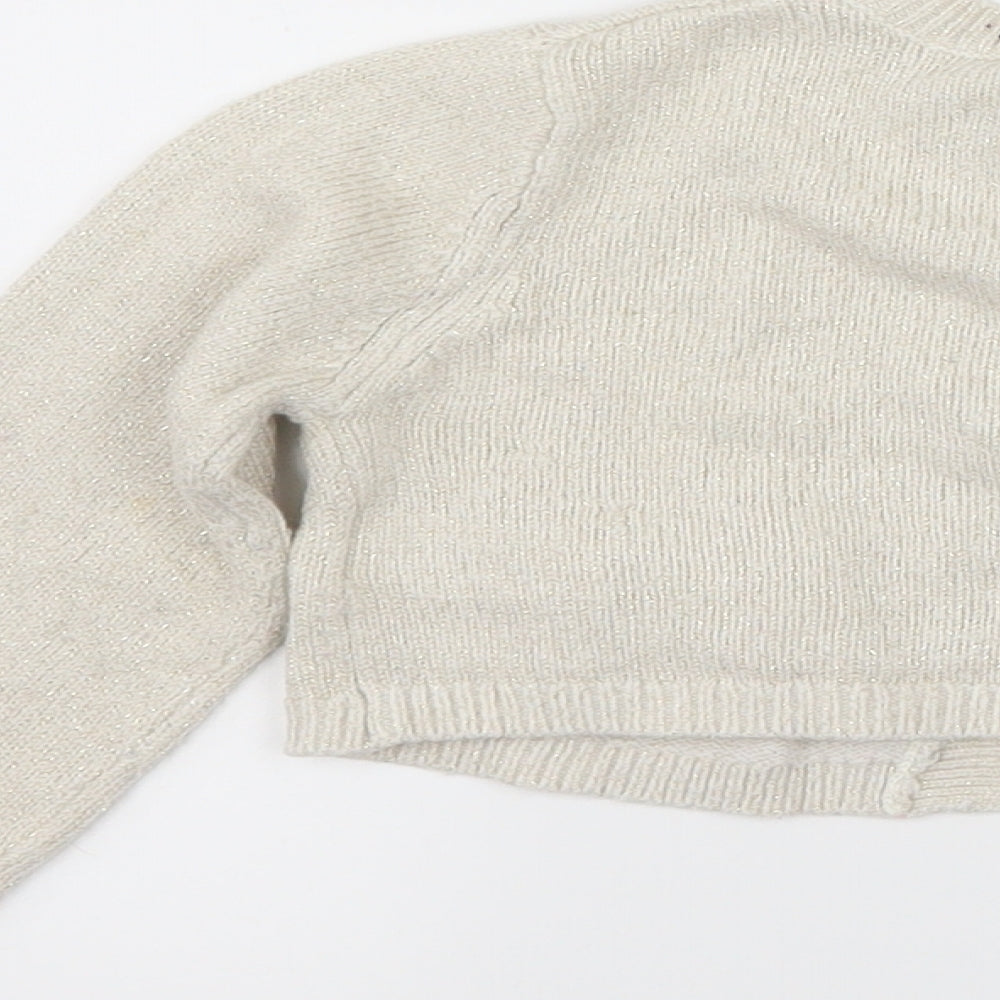 NEXT Girls Ivory  Knit Cardigan Jumper Size 2-3 Years