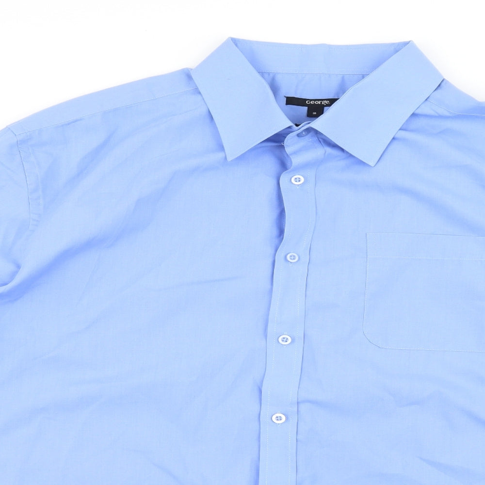 George Mens Blue    Dress Shirt Size 18