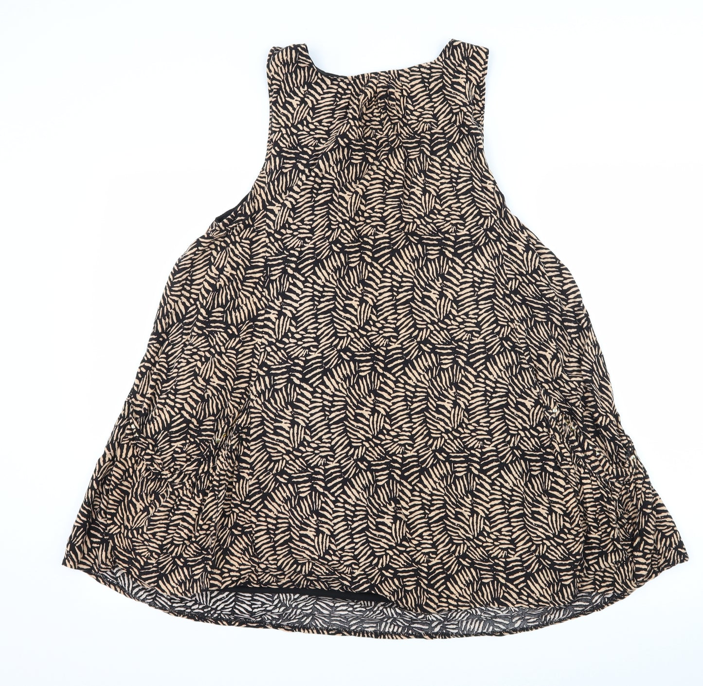 Apricot Womens Brown Geometric  Basic Blouse Size 12