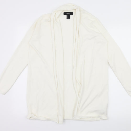 FOREVER 21 Womens Ivory  Knit Cardigan Jumper Size S