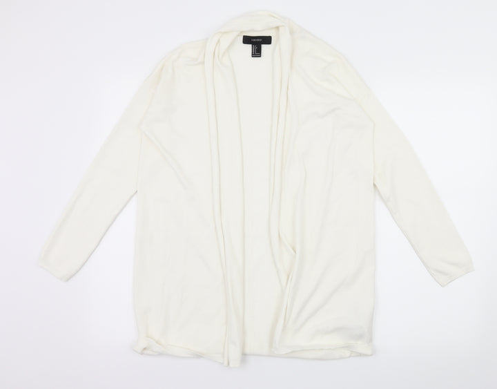 FOREVER 21 Womens Ivory Knit Cardigan Jumper Size S