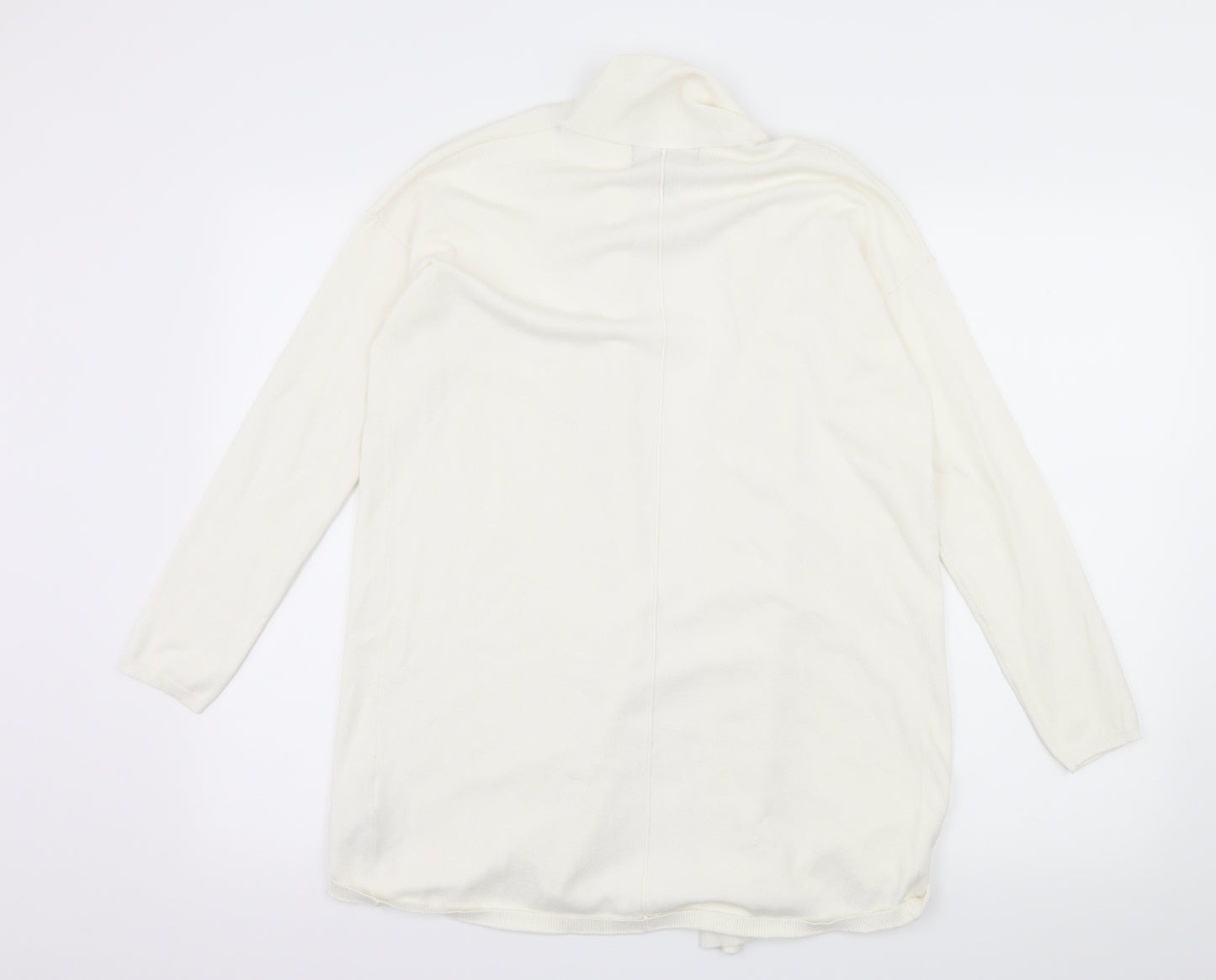 FOREVER 21 Womens Ivory  Knit Cardigan Jumper Size S
