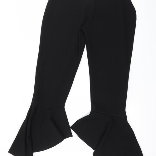 Preworn Womens Black  Jersey Trousers  Size 14 L23 in