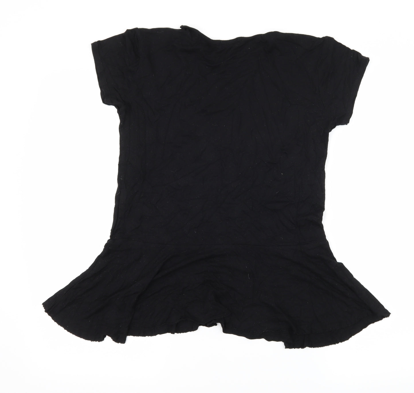 Miss Faceless Womens Black  Jersey Basic T-Shirt Size M