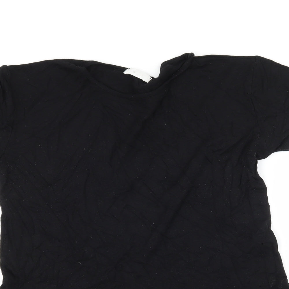 Miss Faceless Womens Black  Jersey Basic T-Shirt Size M