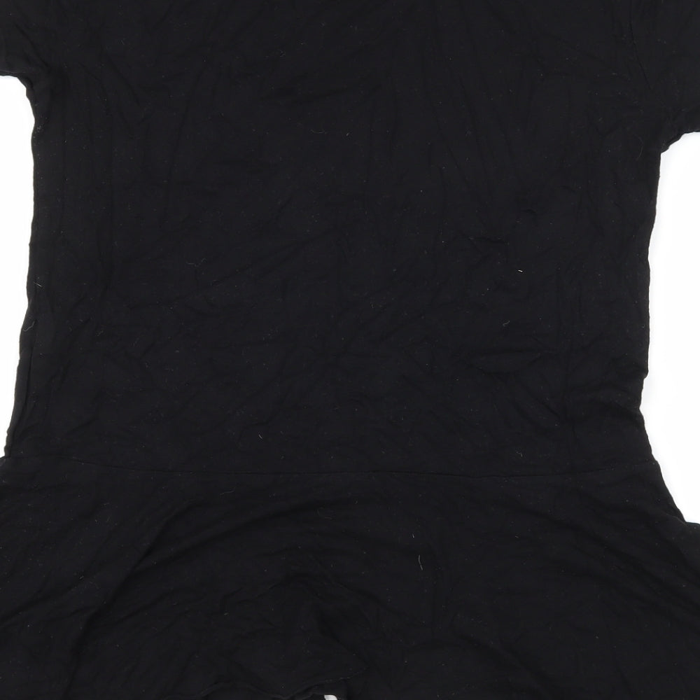 Miss Faceless Womens Black  Jersey Basic T-Shirt Size M
