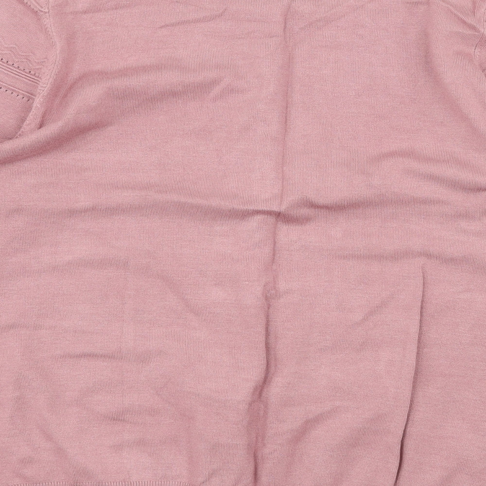 TU Womens Pink  Knit Cardigan Jumper Size 14