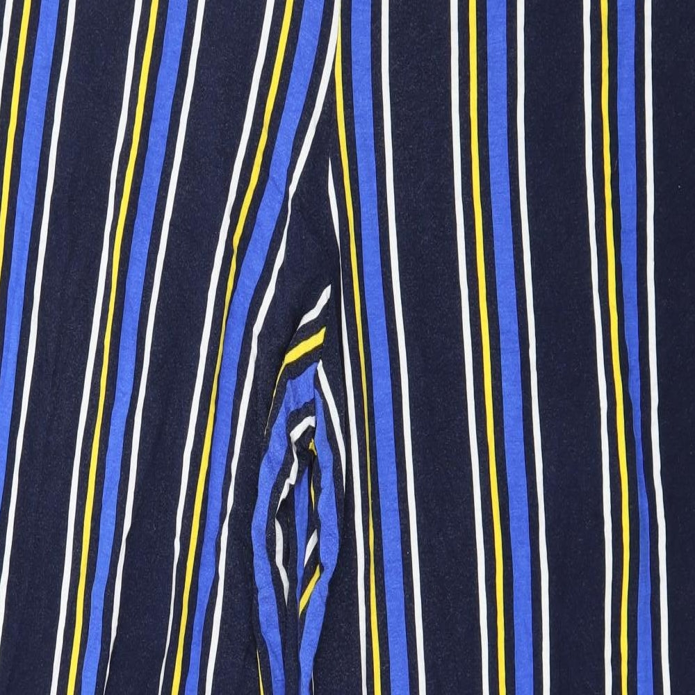 Papaya Womens Blue Striped Jersey Trousers  Size 20 L29 in