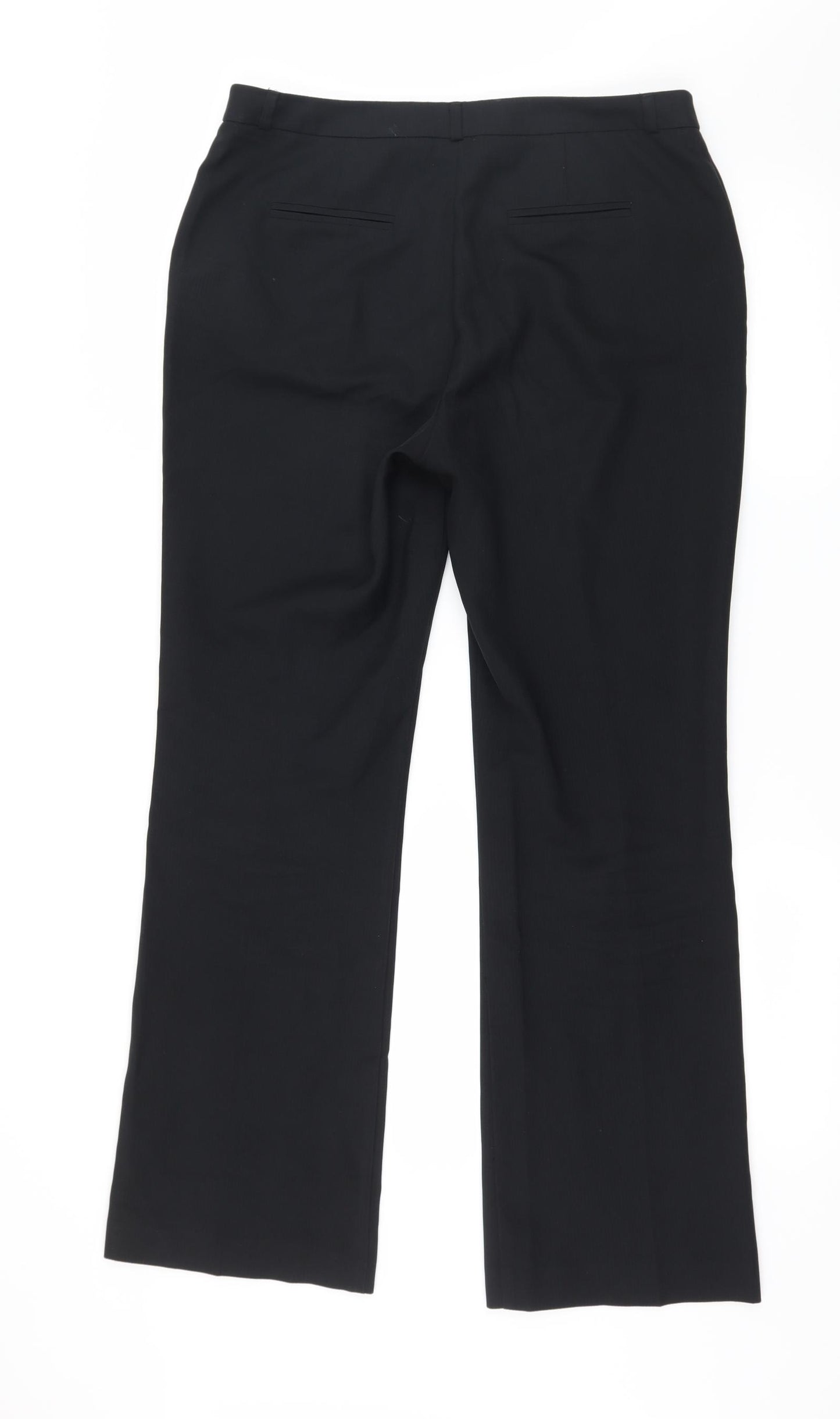 TU Womens Black Striped  Trousers  Size 12 L30 in