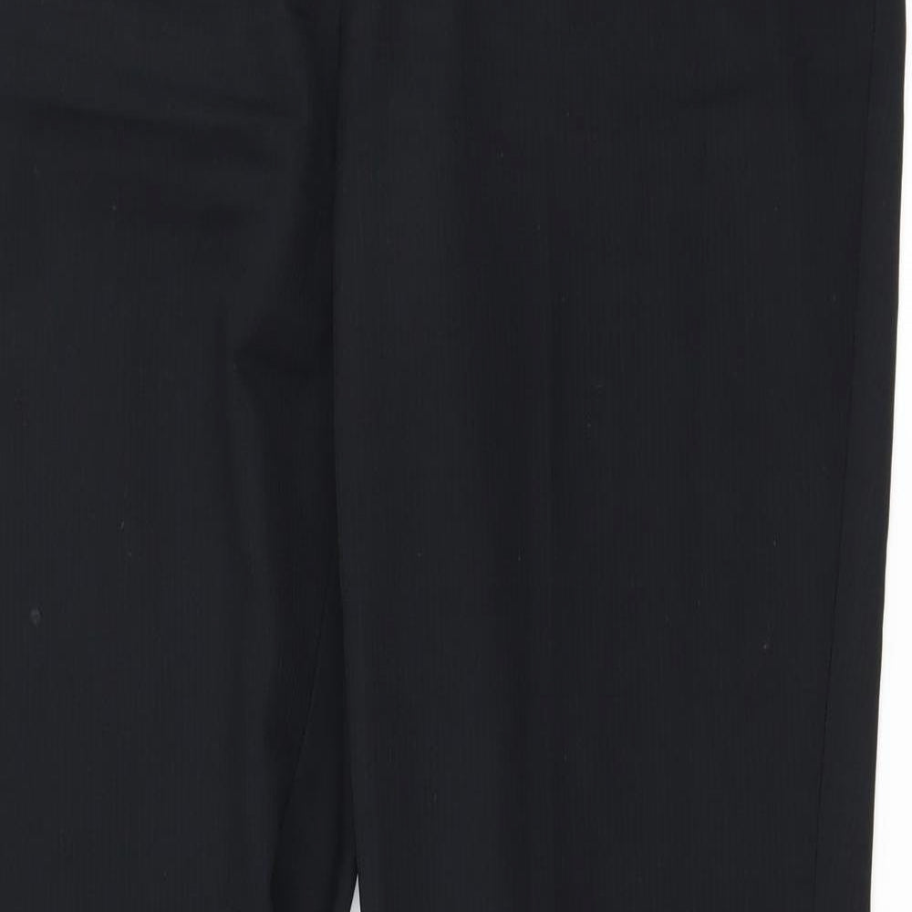 TU Womens Black Striped  Trousers  Size 12 L30 in