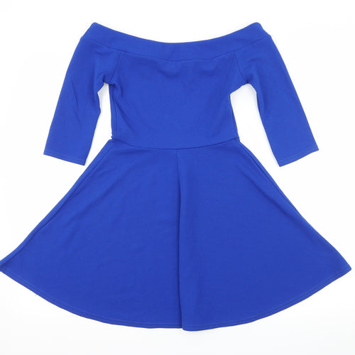 New Look Girls Blue  Jersey Skater Dress  Size 12-13 Years