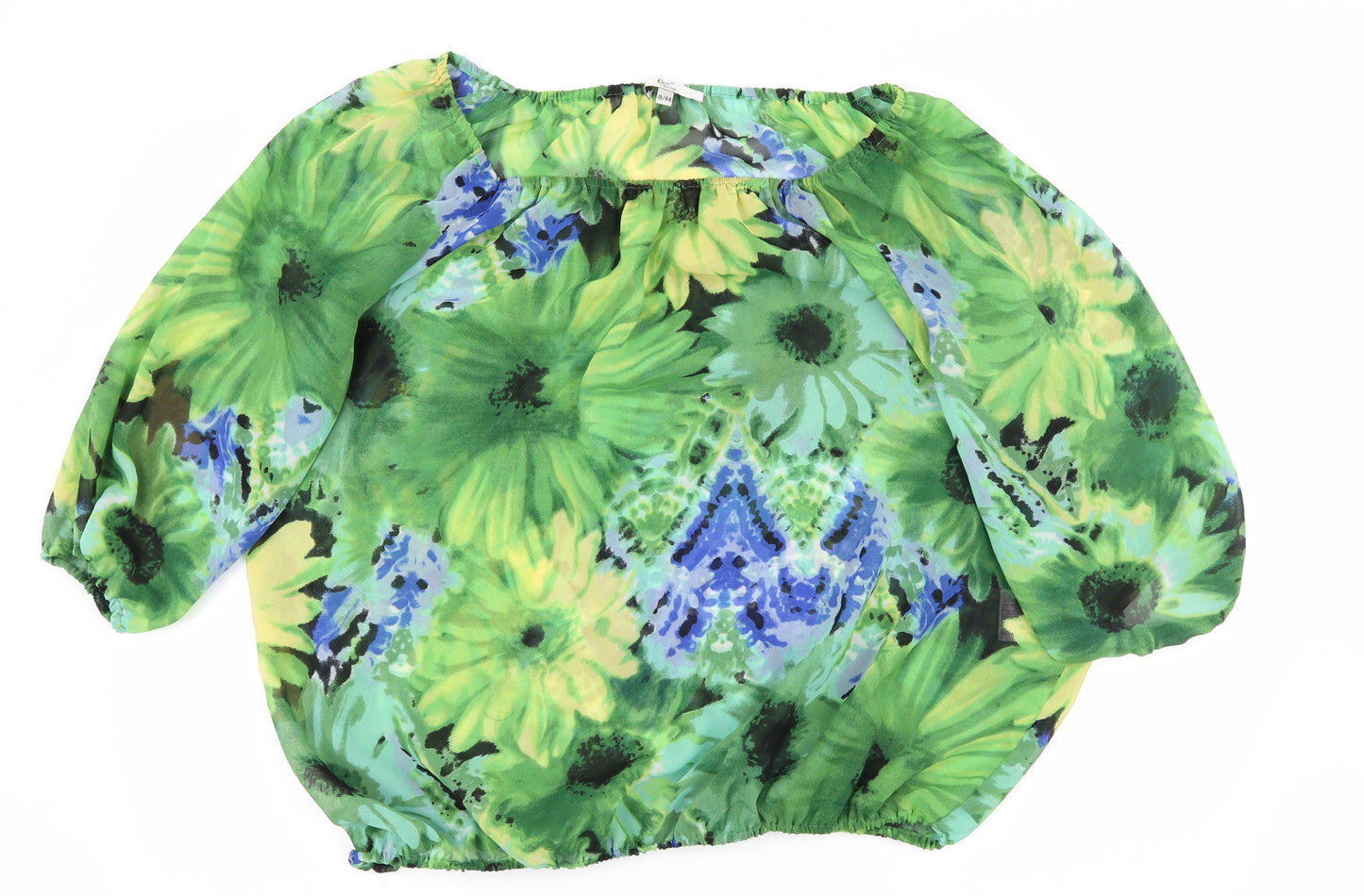 Klass  Womens Green Geometric  Basic Blouse Size 18