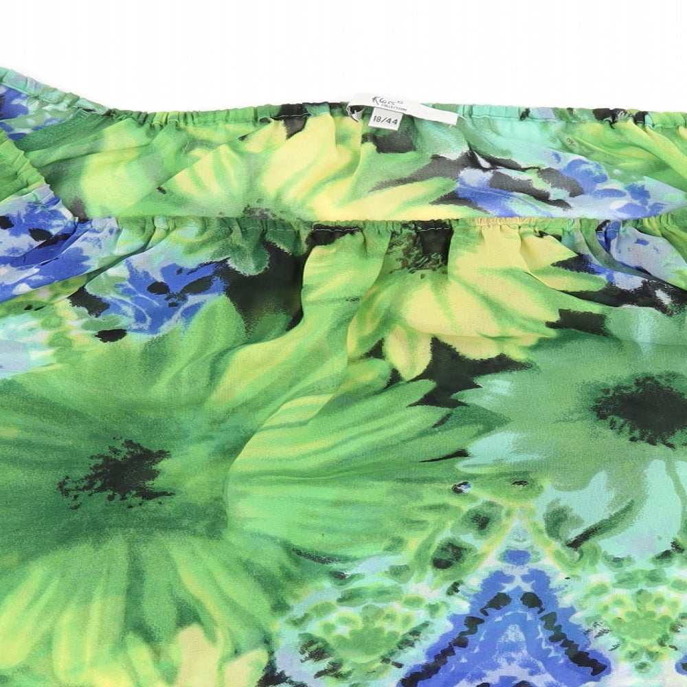 Klass  Womens Green Geometric  Basic Blouse Size 18