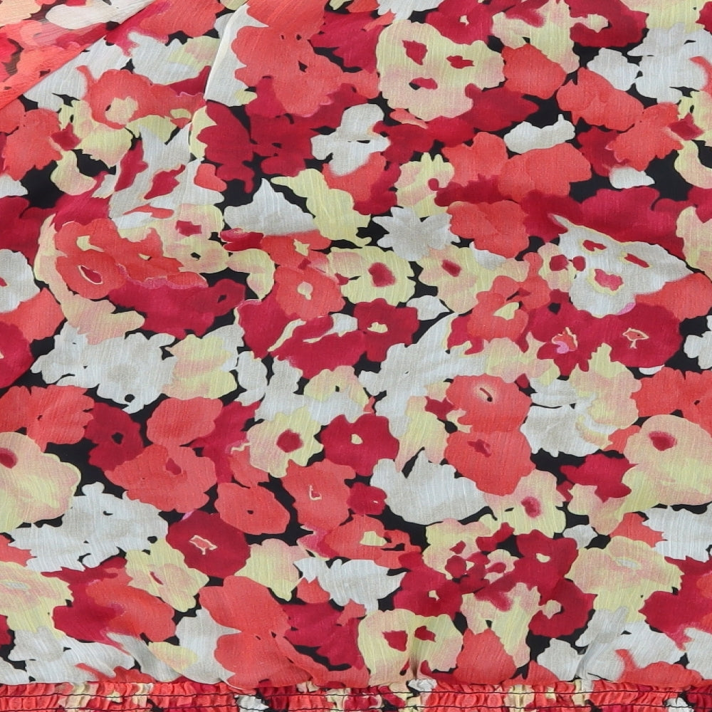 AGB Womens Multicoloured Floral  Basic Blouse Size L