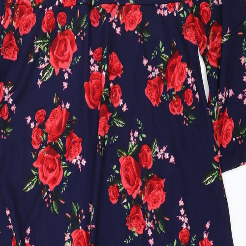 Sunda Fashion Womens Blue Floral  Maxi  Size 26