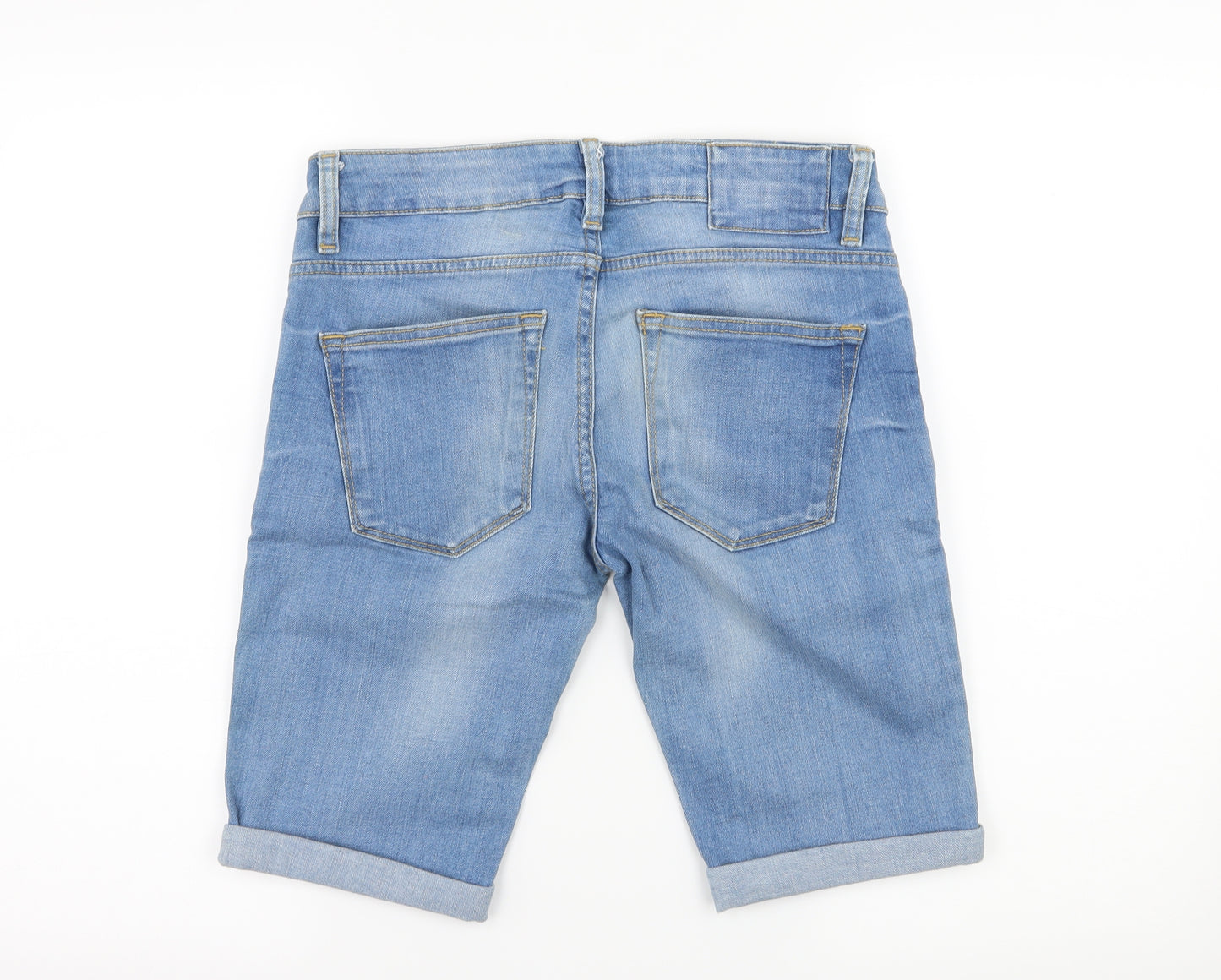 River Island Mens Blue  Denim Bermuda Shorts Size 26 in