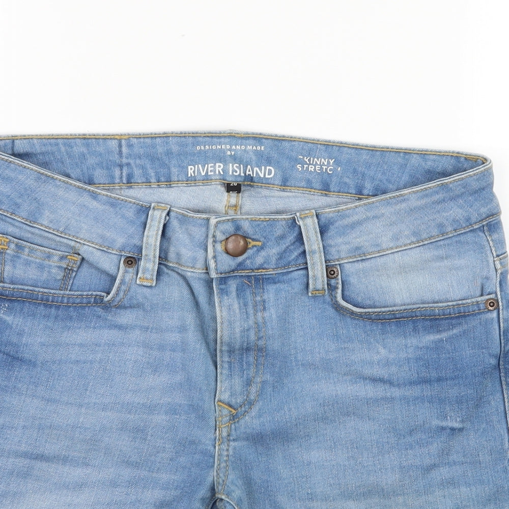 River Island Mens Blue  Denim Bermuda Shorts Size 26 in