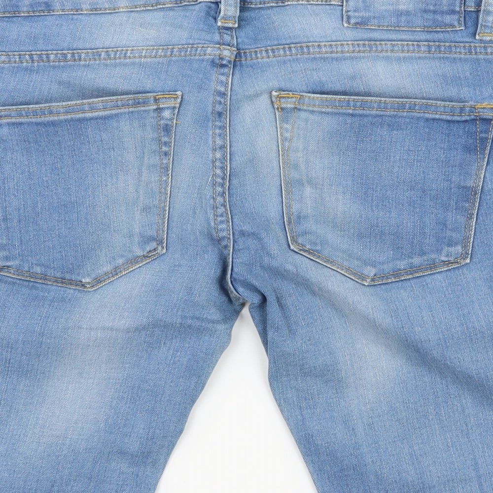 River Island Mens Blue  Denim Bermuda Shorts Size 26 in