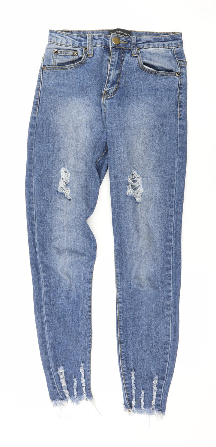 PRETTYLITTLETHING Womens Blue Denim Skinny Jeans Size 6 L26 in