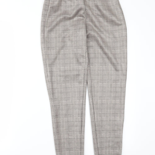 Zara Womens Beige Check  Carrot Leggings Size XS L26 in