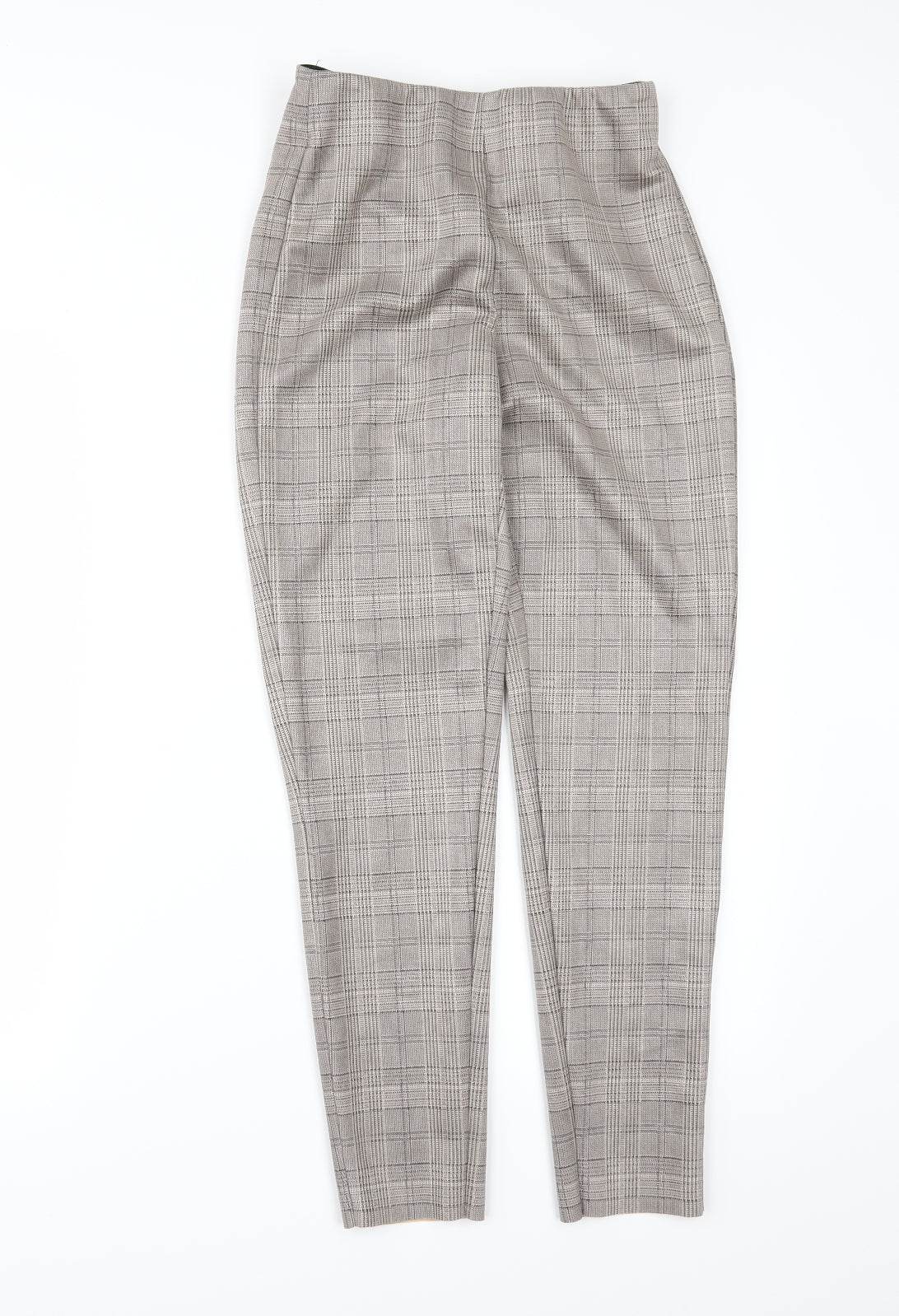 Zara Womens Beige Check  Carrot Leggings Size XS L26 in