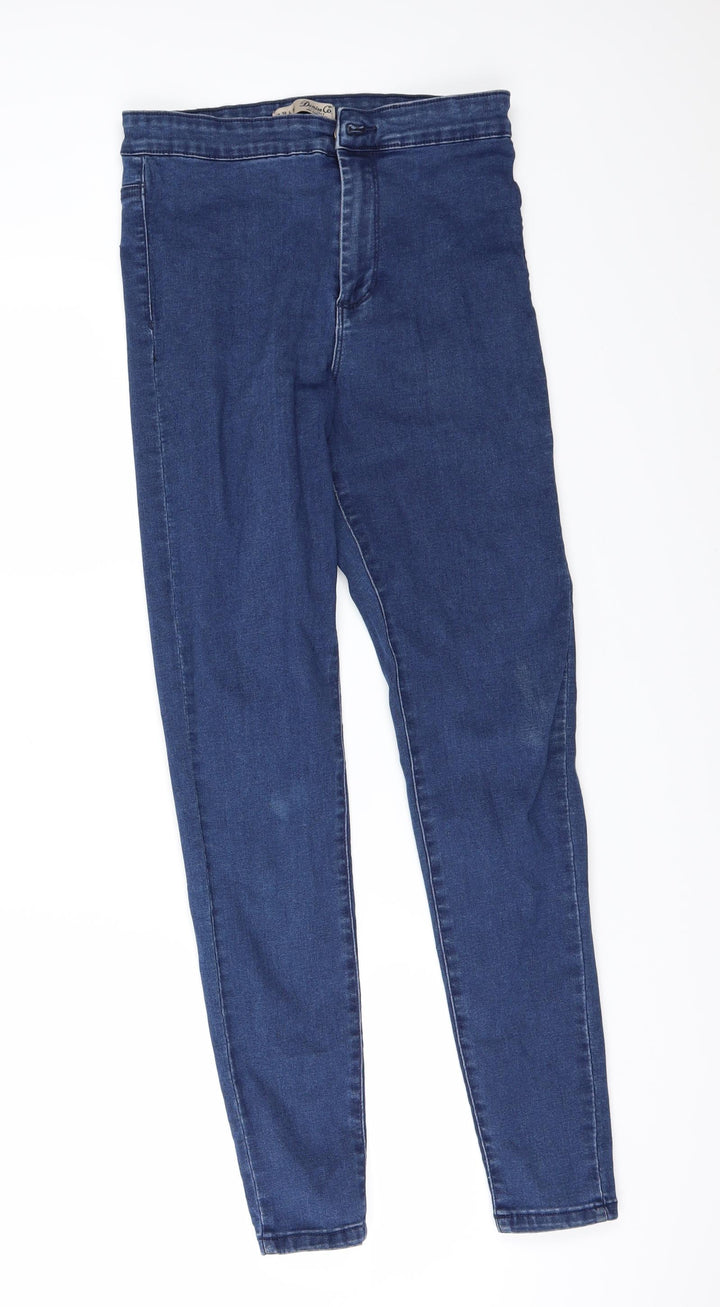 Denim & Co. Womens Blue Denim Skinny Jeans Size 10 L28 in