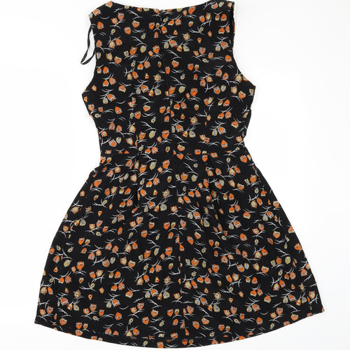 AX Paris Womens Black Geometric  Skater Dress  Size 8