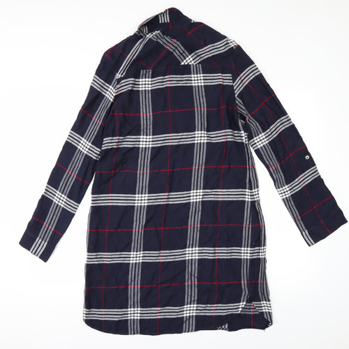 F&F Womens Blue Check  Shirt Dress  Size 10