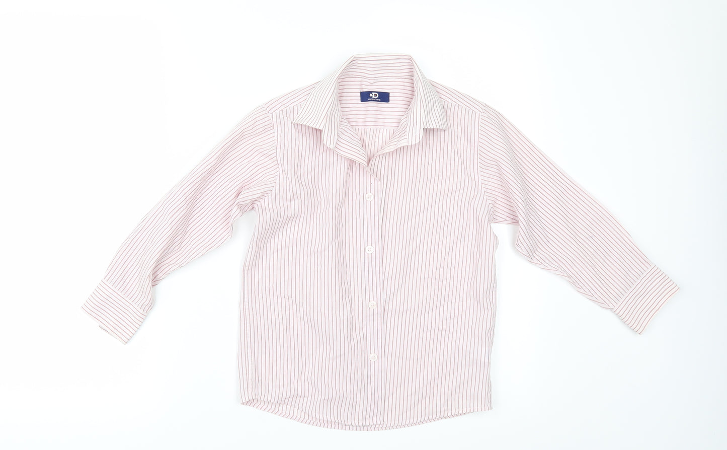 Duck & Dodge Boys Red Striped  Basic Button-Up Size 6 Years