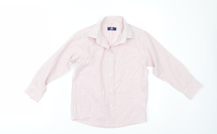 Duck & Dodge Boys Red Striped  Basic Button-Up Size 6 Years