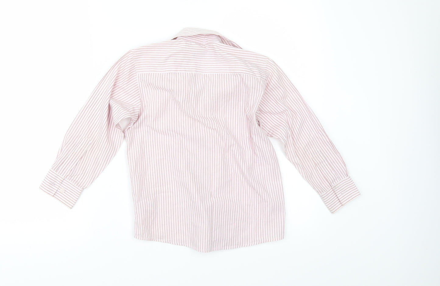 Duck & Dodge Boys Red Striped  Basic Button-Up Size 6 Years